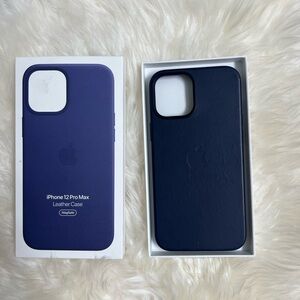 iPhone 12 Pro Max Leather Case, Deep Violet